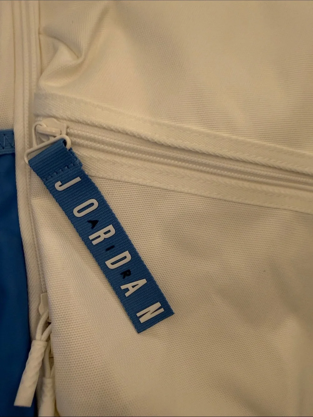 Jordan White and Light Blue Backpack